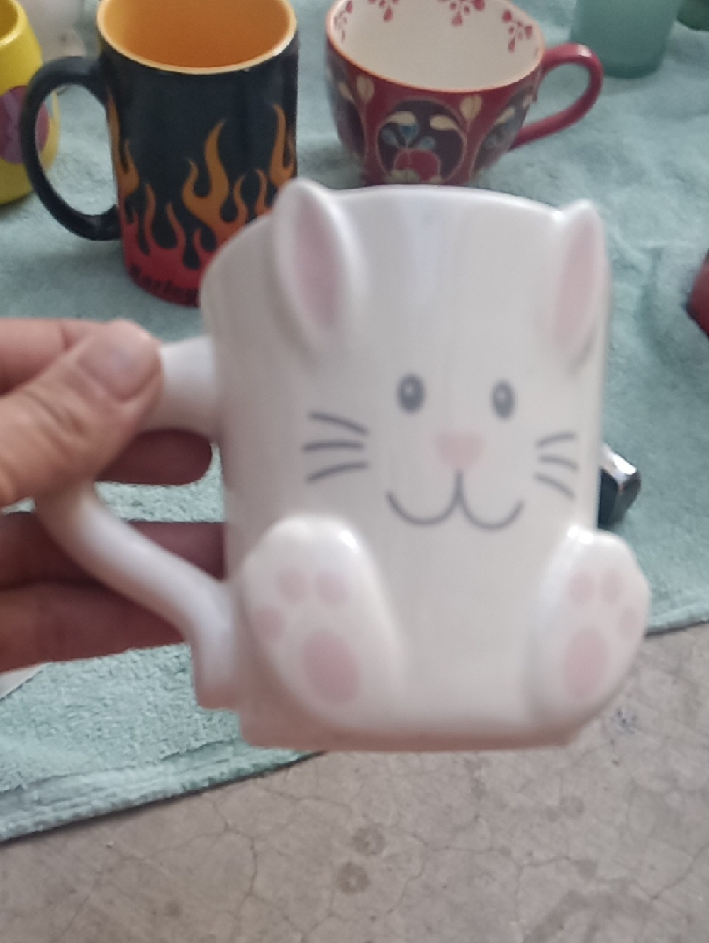 Burton White Ceramic Mug with Blue Logo